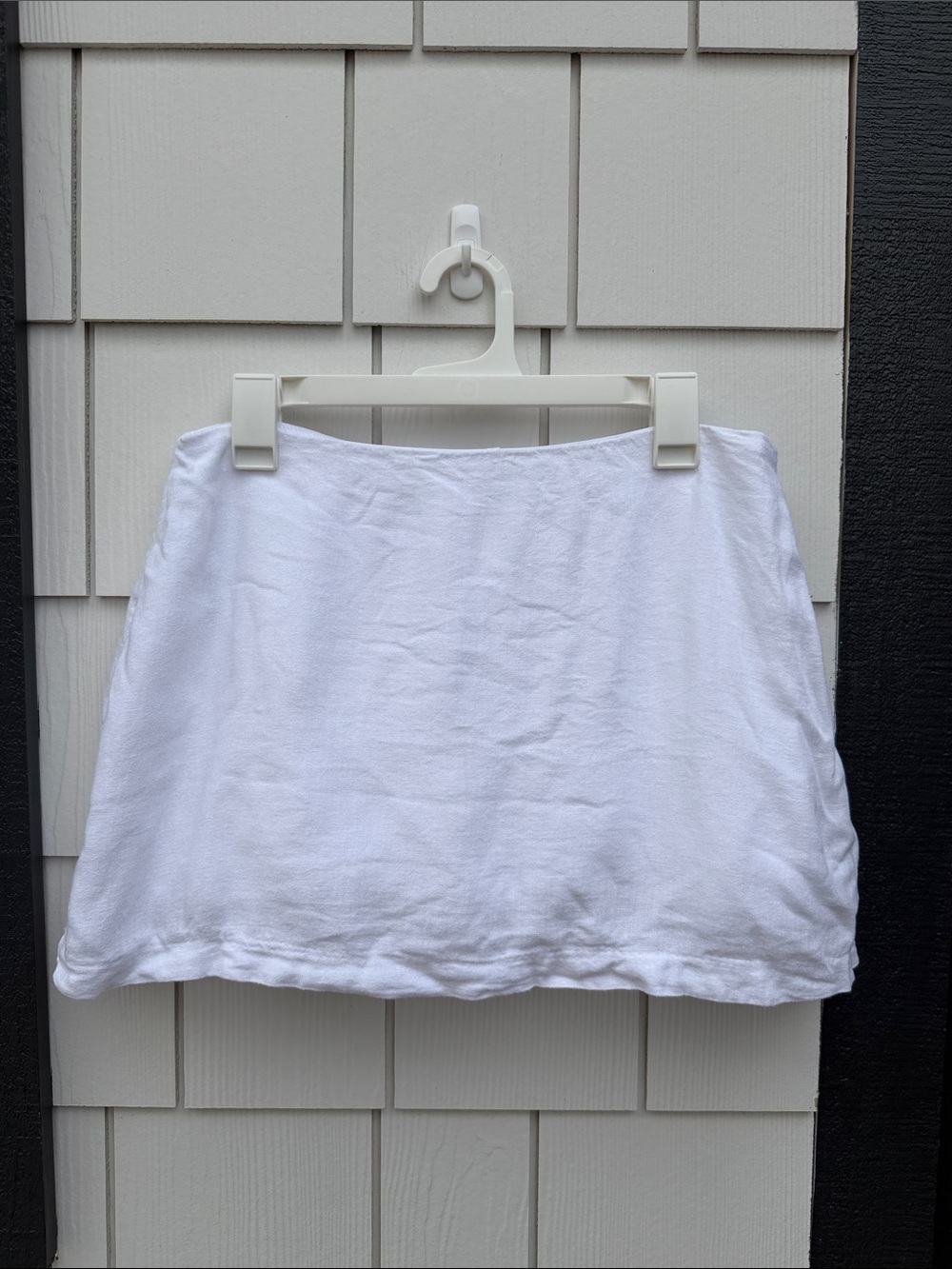 Abercrombie & Fitch White Linen Mini Skort